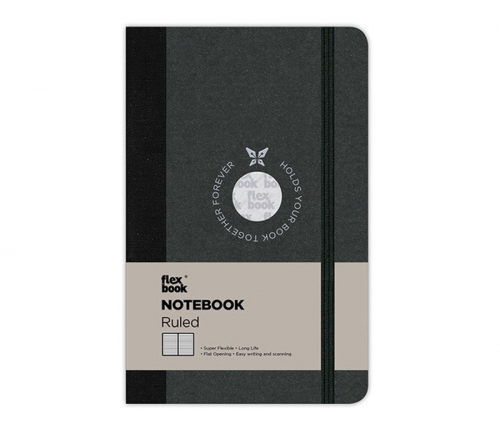 Flex Book Notebook Small Çizgili Defter Siyah 1402