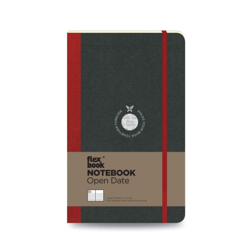 Flex Book Notebook Open Date Medium Çizgili Defter Kırmızı 1730