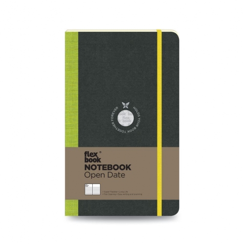 Flex Book Notebook Open Date Medium Çizgili Defter Yeşil 1723