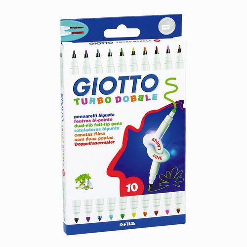 Giotto Turbo Double 10'lu Çift Taraflı Keçeli Kalem Seti 4601