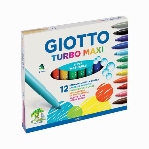Giotto Turbo Maxi 12'li Keçeli Kalem Seti 3007