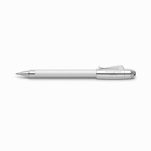 Graf von Faber Castell Bentley White Satin Roller Kalem - 141808 - Thumbnail