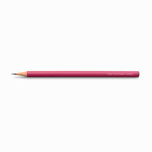 Graf von Faber Castell Cedar Wood 3'lü Guilloche Kurşun Kalem Electric Pink 118626 - Thumbnail