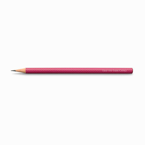 Graf von Faber Castell Cedar Wood 3'lü Guilloche Kurşun Kalem Electric Pink 118626