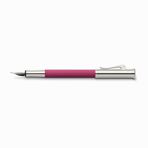 Graf von Faber Castell Guilloche Electric Pink Dolma Kalem 18K Altın B Uç 145243