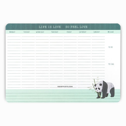 Keskin Color Haftalık Planlayıcı Panda 4300