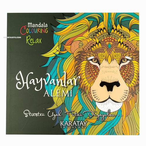 Mandala Coloring Yetişkinler için Boyama Kitabı Hayvanlar Alemi 3300