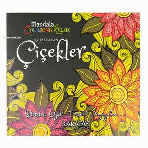 Mandala Coloring Yetişkinler için Boyama Kitabı Muhteşem Çiçekler 3324 - Thumbnail