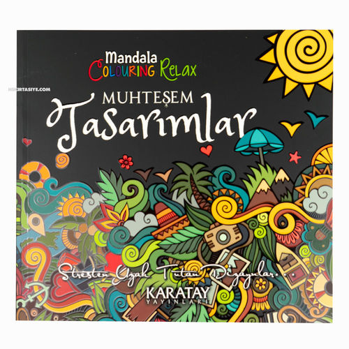 Mandala Coloring Yetişkinler için Boyama Kitabı Muhteşem Tasarımlar 3317