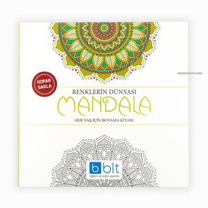 Mandala Renklerin Dünyası Her Yaş İçin Boyama Kitabı 1208 - Thumbnail