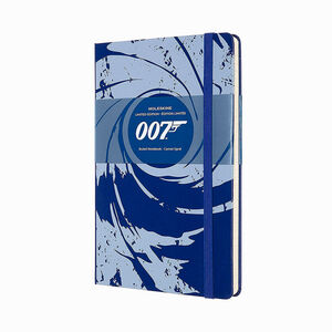 Moleskine James Bond Limited Edition - 007 Blue 13x21cm Çizgili Defter 3845 - Thumbnail