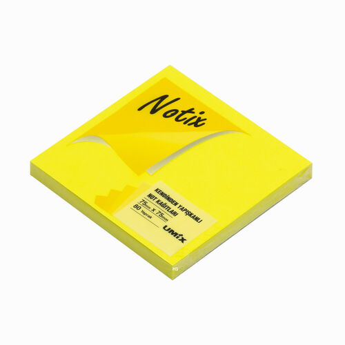 Notix 75x75mm 80 Yaprak Yapışkanlı Not Kağıdı Sarı 2748