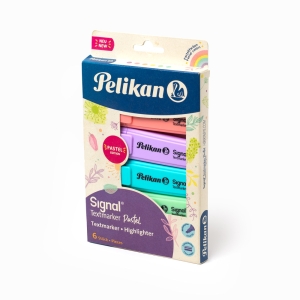 Pelikan Signal Textmarker Pastel 6 Renk İşaretleme Kalemi Seti - Thumbnail