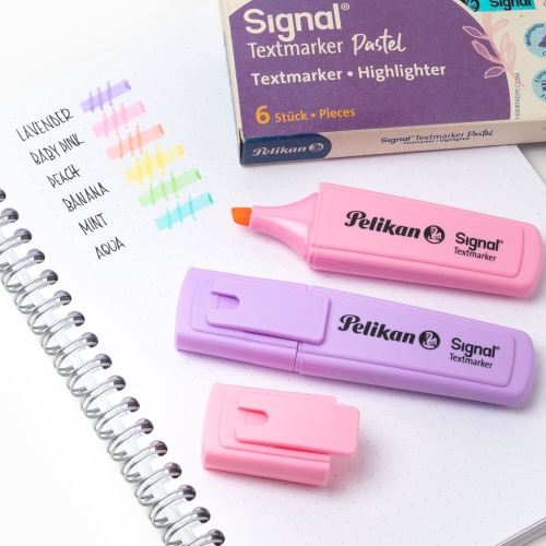 Pelikan Signal Textmarker Pastel 6 Renk İşaretleme Kalemi Seti