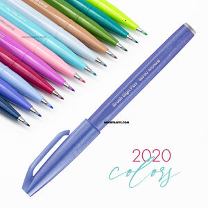 Pentel Brush Sign Pen Touch Blue Violet SES15C 5101 - Thumbnail