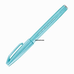Pentel Brush Sign Pen Touch Pale Blue SES15C 5088 - Thumbnail