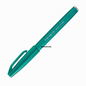 Pentel Brush Sign Pen Touch Turquoise Green SES15C 5002 - Thumbnail