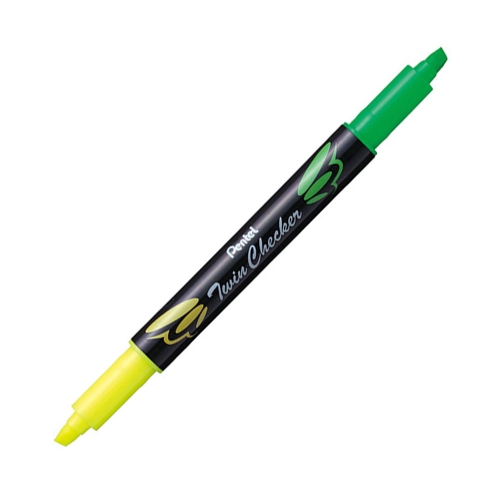 Pentel Twin Checker İşaretleme Kalemi Sarı/Yeşil 3069