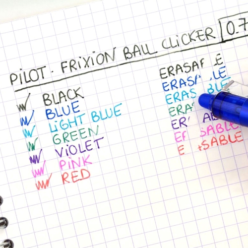 PILOT FriXion Ball Clicker Siyah 0.7 mm Silinebilir Jel Kalem 7498