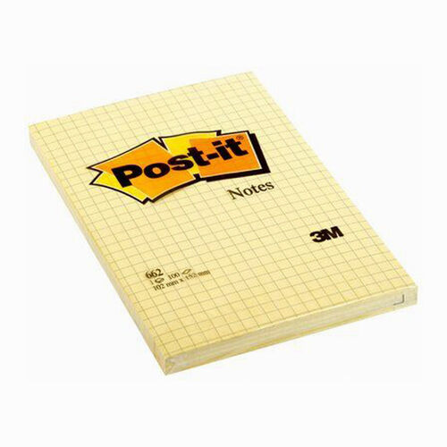 Post-it 102x152mm Kareli Sarı Yapışkanlı Not Kağıdı 662 4267