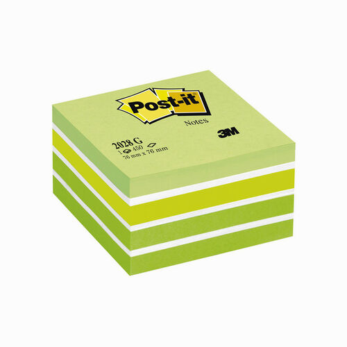 Post-it 450'li Küp Yapışkanlı Not Kağıdı Yeşil Tonları 2028-G 2808