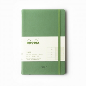 Rhodia 2022 Haftalık Ajanda Yatay Kullanım Yeşil 0891 - Thumbnail