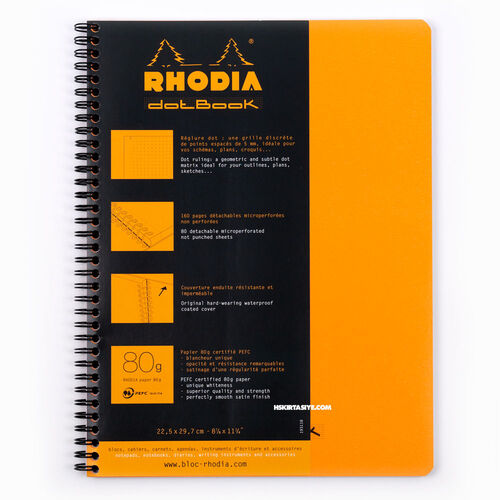 Rhodia dotBook A4 Dot (Noktalı) Spiralli Defter Turuncu 1189