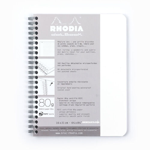 Rhodia dotBook A5 Dot (Noktalı) Spiralli Defter Beyaz 4418