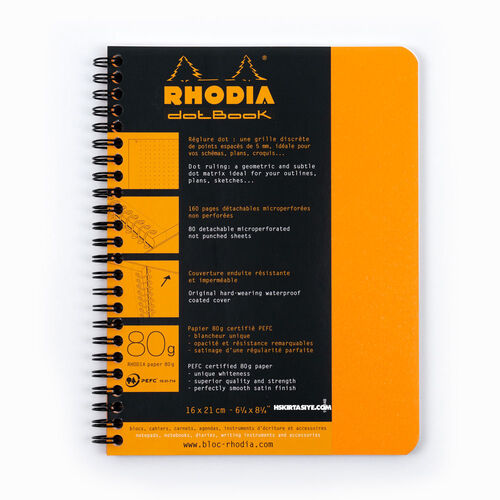 Rhodia dotBook A5 Dot (Noktalı) Spiralli Defter Turuncu 4487
