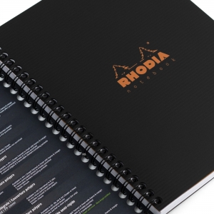 Rhodia Note Book A5 Telli Kareli Akademik Defter Siyah 9107 - Thumbnail