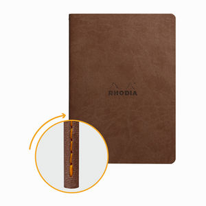Rhodia Sewn Spin A5 İplik Dikiş Çizgili Defter Chocolate 116403C 4037 - Thumbnail