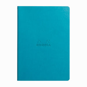 Rhodia Sewn Spin A5 İplik Dikiş Çizgili Defter Turquoise Blue 116407C 4075 - Thumbnail