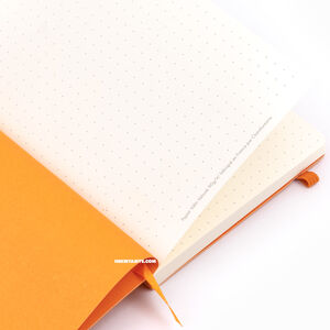Rhodia Softcover Deri Kapak A6 Dot (Noktalı) Defter Orange 3657 - Thumbnail