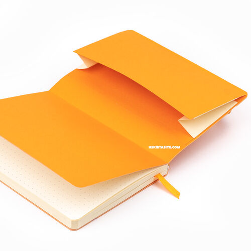 Rhodia Softcover Deri Kapak A6 Dot (Noktalı) Defter Orange 3657