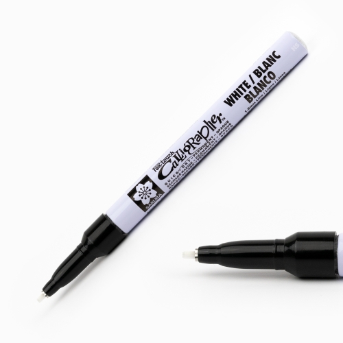 Sakura Pen Touch 1.8 mm Calligrapher Permanent Kesik Uç Kaligrafi Kalemi Beyaz 0517