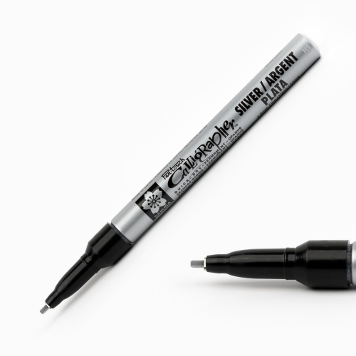 Sakura Pen Touch 1.8 mm Calligrapher Permanent Kesik Uç Kaligrafi Kalemi Metalik Gümüş 6107