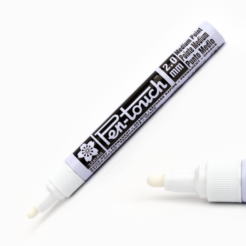 Sakura Pen Touch 2.0 mm Permanent Marker Beyaz 2857