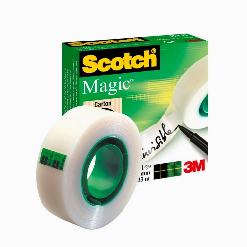 Scotch Magic Tape Görünmez Mat Bant 19mm X 33m (Üzerine yazı yazılabilir) 3765