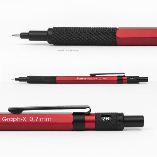 Scrikss Graph-X 0.7 mm Mekanik Kurşun Kalem Kırmızı 6190