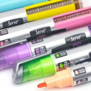 Serve Likit İşaretleme Kalemi Pastel Pembe - Thumbnail