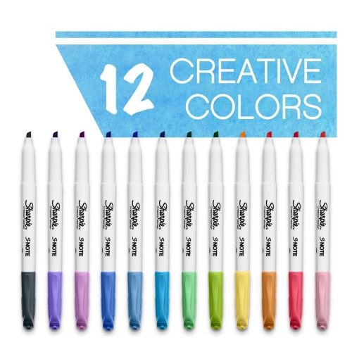 Sharpie S-Note 12 Renk Creative Markör İşaretleme Kalemi Seti 2338