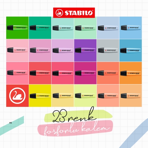 Stabilo Boss 23 Renk Standsız İşaretleme Kalemi Seti