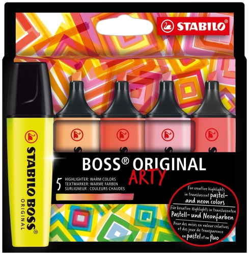 Stabilo Boss Original Arty Sıcak Renkler İşaretleme Kalem Seti 5 Li 7724