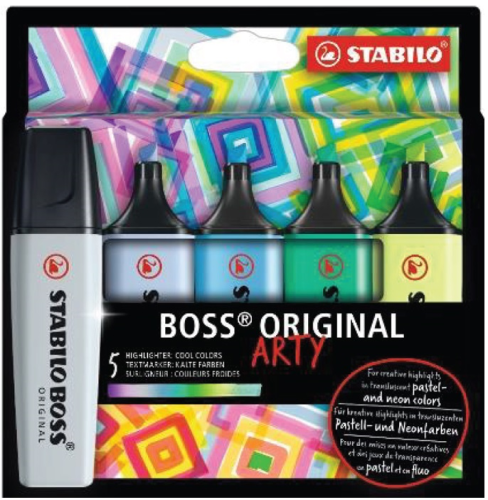 Stabilo Boss Original Arty Soğuk Renkler İşaretleme Kalem Seti 5 Li 7755