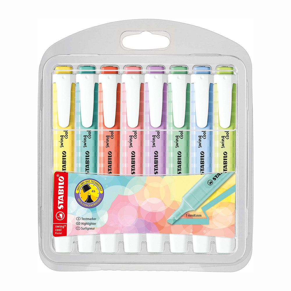 Stabilo Swing Cool Pastel 8'li İşaretleme Kalemi Seti (Yeni Renkler) 275/8-08-1