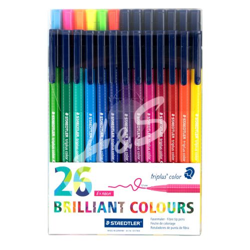 Staedtler Triplus Color Brilliant Colours 26'lı 1.0 mm Keçeli Kalem Seti 7128