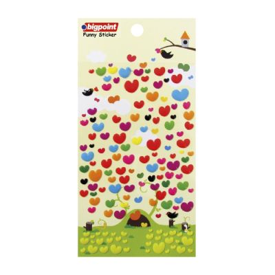 Bigpoint Sticker Multi Color Hearts 3314