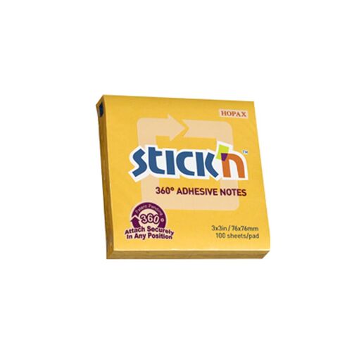 Stickn 360 Adhesive Notes Yapışkanlı Not Kağıtları Gold 21551