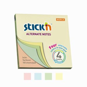 Stickn Alternate Noted Yapışkanlı Not Kağıtları Pastel Renkler 21821 - Thumbnail
