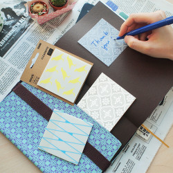 Stickn Desenli Şeffaf Yapişkanlı Not Kağıdı Mavi 28034 - Thumbnail